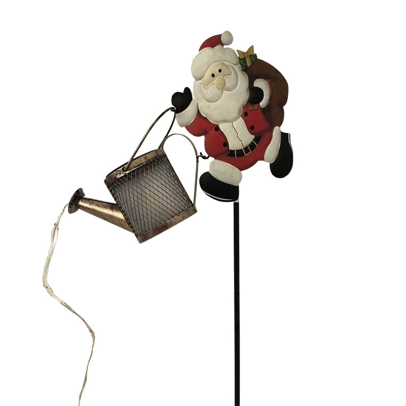 Julemand Solcellelampe i Kedelform