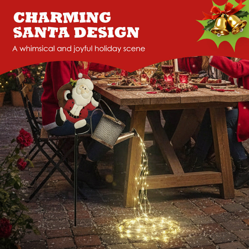 Julemand Solcellelampe i Kedelform