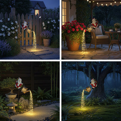 Julemand Solcellelampe i Kedelform